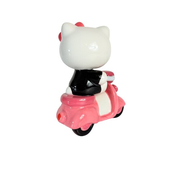 Blue Sky Hello Kitty Figurine Ceramic Riding Pink Vespa Scooter Girl Kawaii Gift - Picture 12 of 13